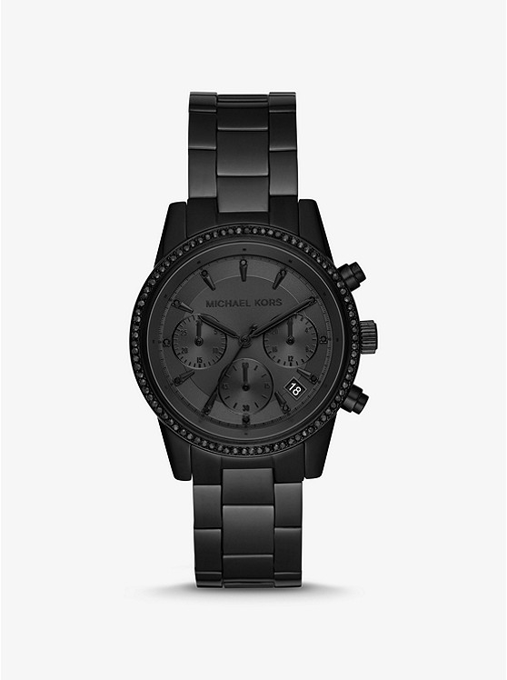 Каталог Ritz Black-Tone Watch от магазина Michael Kors