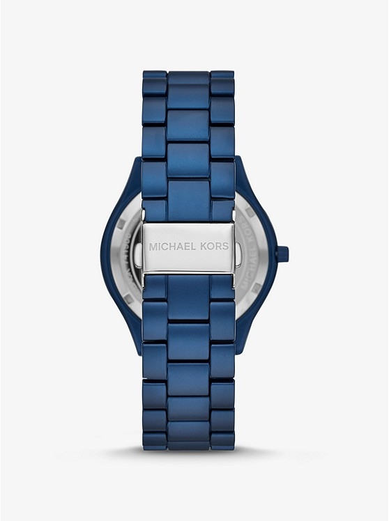 Каталог Slim Runway Blue-Tone Aluminum Watch от магазина Michael Kors