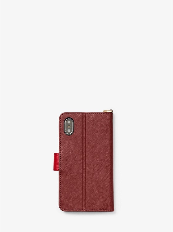 Каталог Двухцветный чехол с браслетом  из сафьяновой кожи для iphone x / xs от магазина Michael Kors