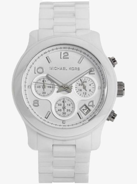 Каталог Ceramic Runway White-Tone Watch от магазина Michael Kors
