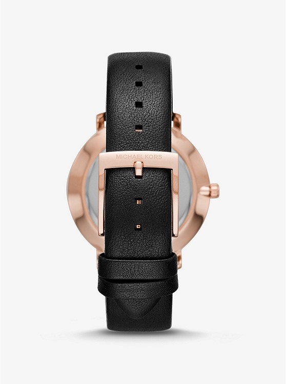 Каталог Pyper Rose Gold-Tone and Leather Watch от магазина Michael Kors