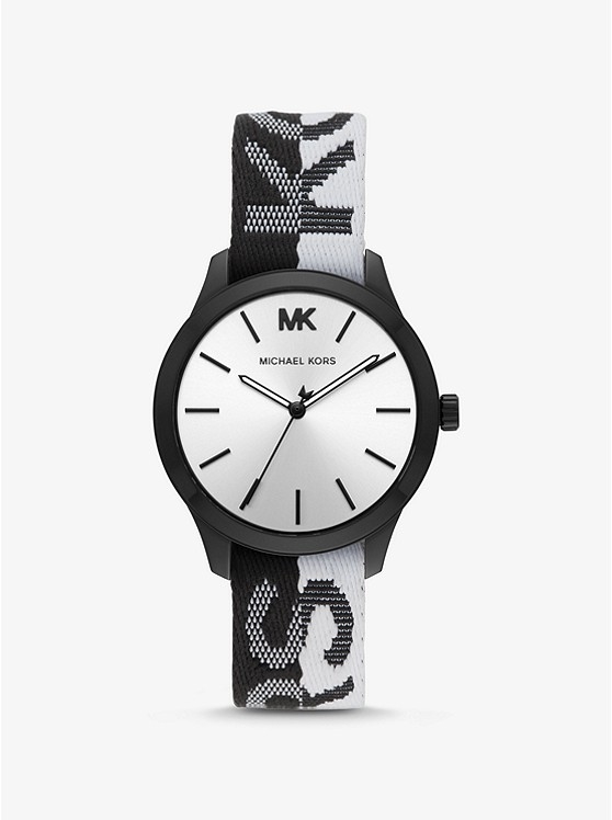 Каталог Runway Black-Tone Kors Woven Watch от магазина Michael Kors
