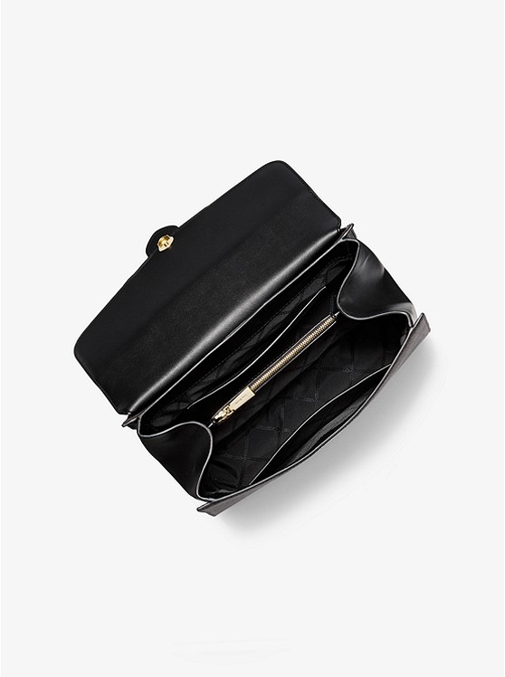 Каталог Bleecker кожаный рюкзак с логотипом среднего размера от магазина Michael Kors