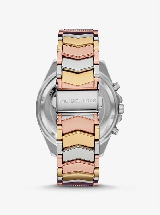 Каталог Oversized Whitney Pavé Tri-Tone Watch от магазина Michael Kors