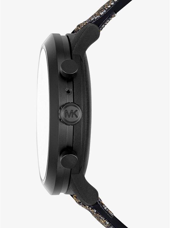 Каталог Michael Kors Access MKGO Black-Tone Embellished Silicone Smartwatch от магазина Michael Kors