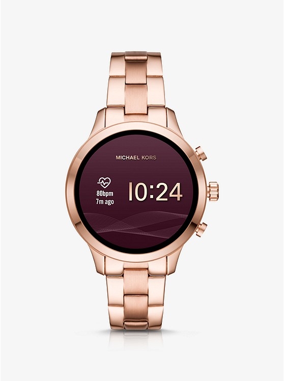 Каталог Runway Heart Rate Rose Gold-Tone Smartwatch от магазина Michael Kors