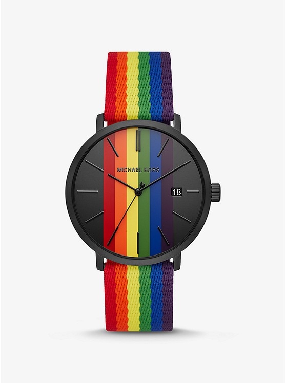 Каталог Blake Rainbow and Black-Tone Watch от магазина Michael Kors
