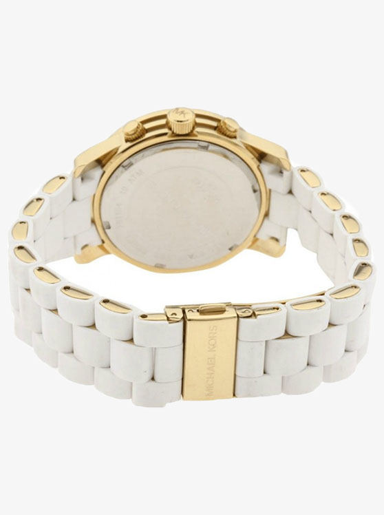 Каталог Runway White-Gold-Tone Watch от магазина Michael Kors