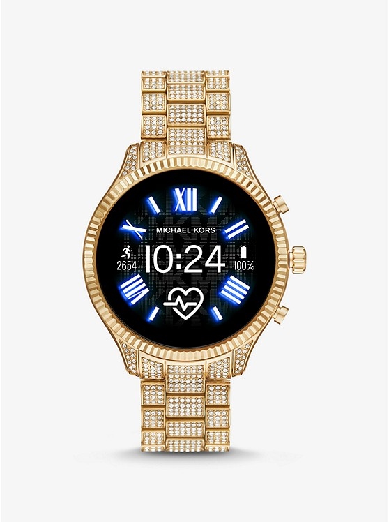 Каталог Lexington 2 Pavé Gold-Tone Smartwatch от магазина Michael Kors