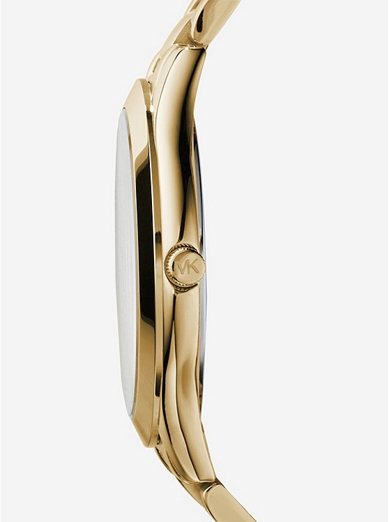 Каталог Slim Runway Gold-Tone Stainless Steel Watch от магазина Michael Kors