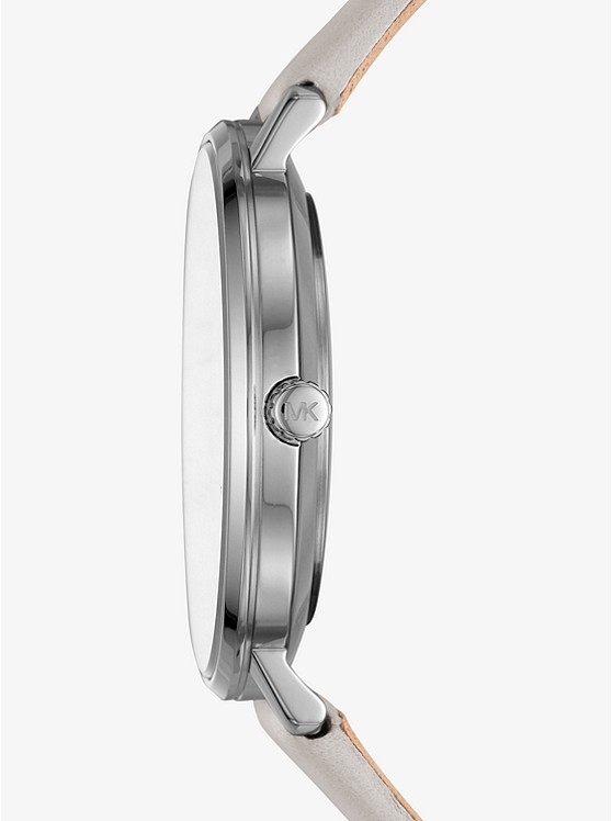 Каталог Pyper Silver-Tone and Leather Watch от магазина Michael Kors