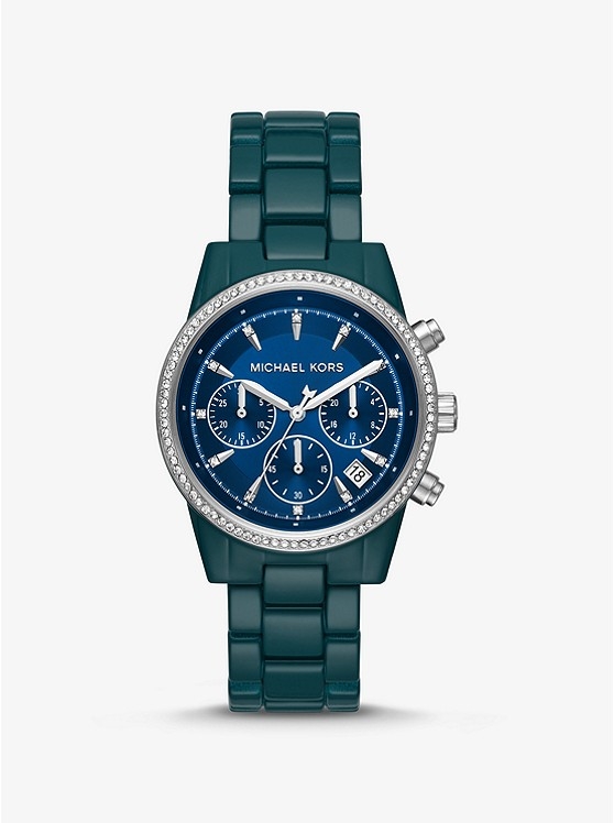 Каталог Ritz Pavé Teal Coated Watch от магазина Michael Kors