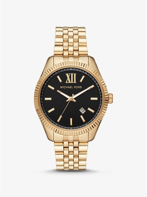 Каталог Oversized Lexington Gold-Tone Watch от магазина Michael Kors