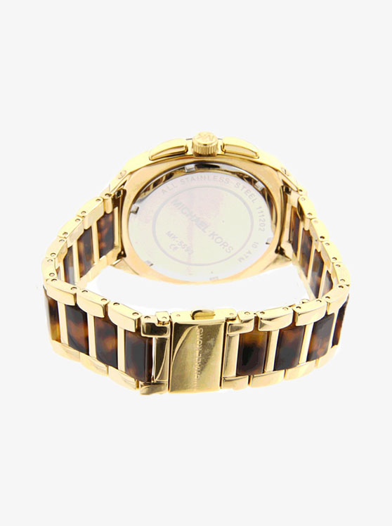 Каталог Tribeca Gold-Brown-Tone Watch от магазина Michael Kors