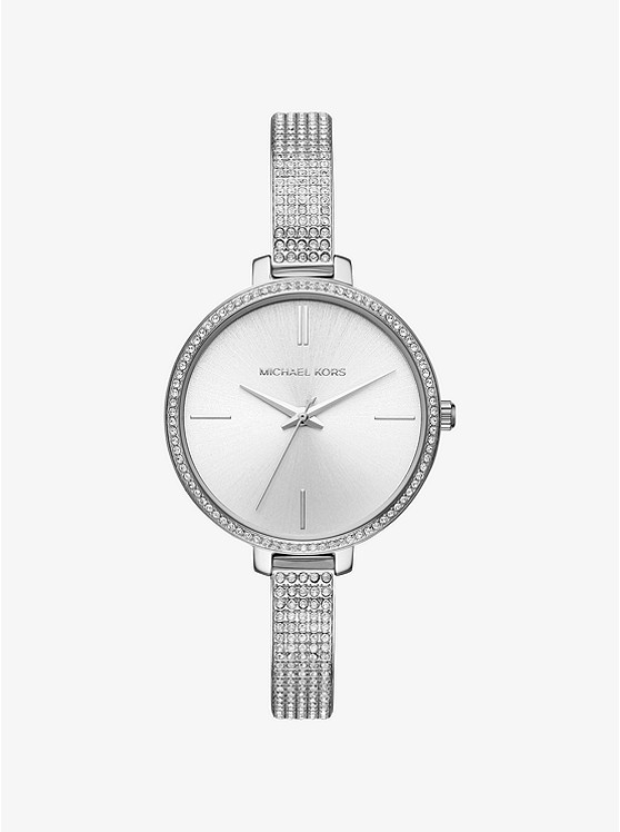Каталог Jaryn Pavé Silver-Tone Watch от магазина Michael Kors