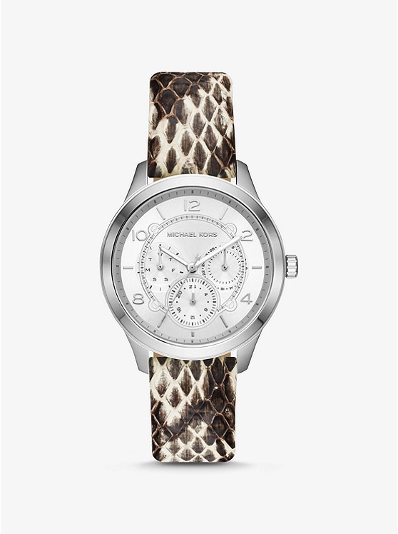 Каталог Runway Snake-Embossed Leather Watch Strap от магазина Michael Kors