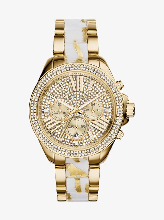 Каталог Wren Gold-White-Tone Watch от магазина Michael Kors