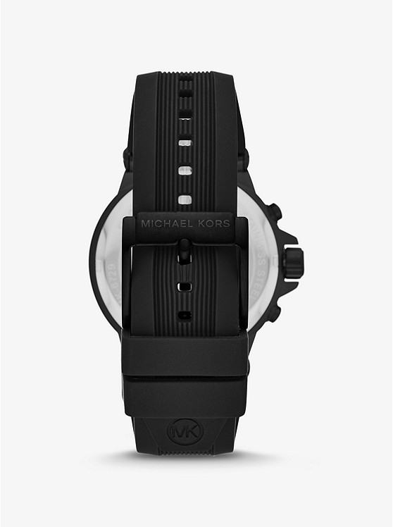 Каталог Oversized Dylan Black-Tone and Silicone Watch от магазина Michael Kors