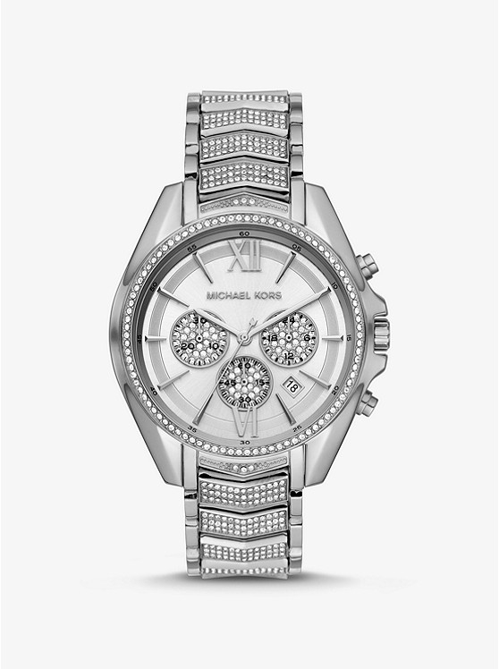 Каталог Oversized Whitney Pavé Silver-Tone Watch от магазина Michael Kors