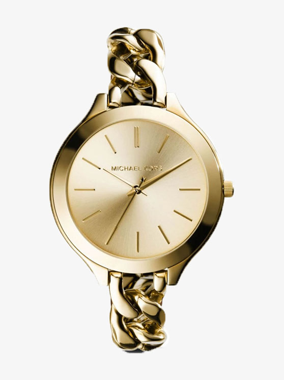 Каталог Slim Runway Gold-Tone Watch от магазина Michael Kors