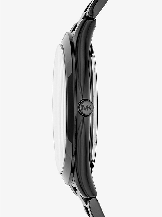 Каталог Oversized Slim Runway Black-Tone Watch от магазина Michael Kors
