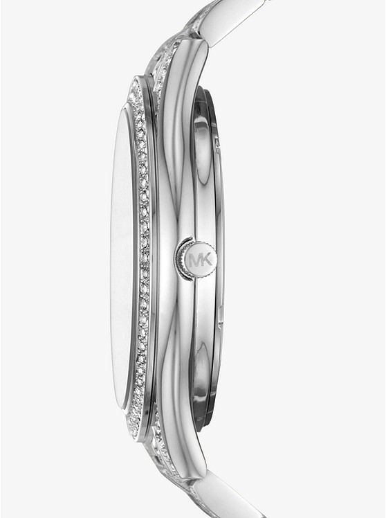 Каталог Slim Runway Pavé Silver-Tone Watch от магазина Michael Kors