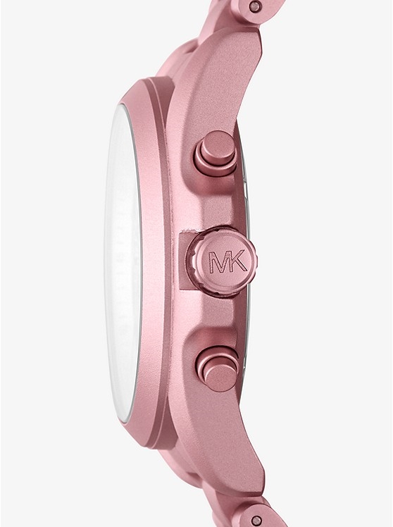 Каталог Oversized Bradshaw Pavé Pink-Tone Aluminum Watch от магазина Michael Kors