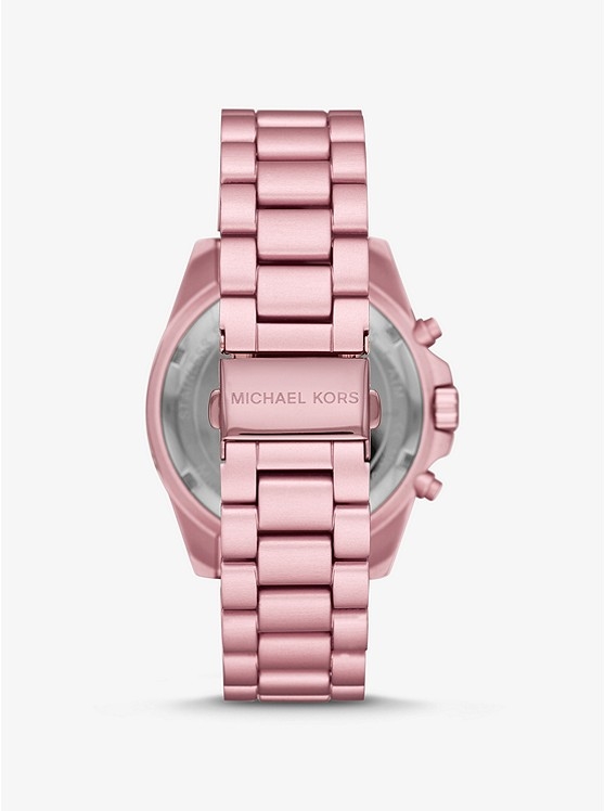 Каталог Oversized Bradshaw Pavé Pink-Tone Aluminum Watch от магазина Michael Kors