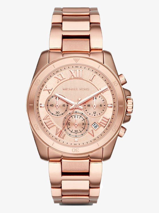 Каталог Brecken Gold-Rose-Tone Watch от магазина Michael Kors