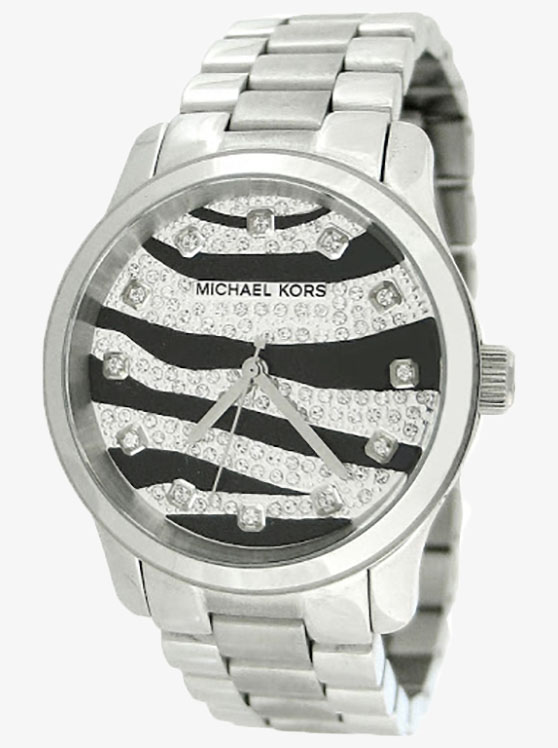 Каталог Runway Three-Hand Silver-Tone Watch от магазина Michael Kors
