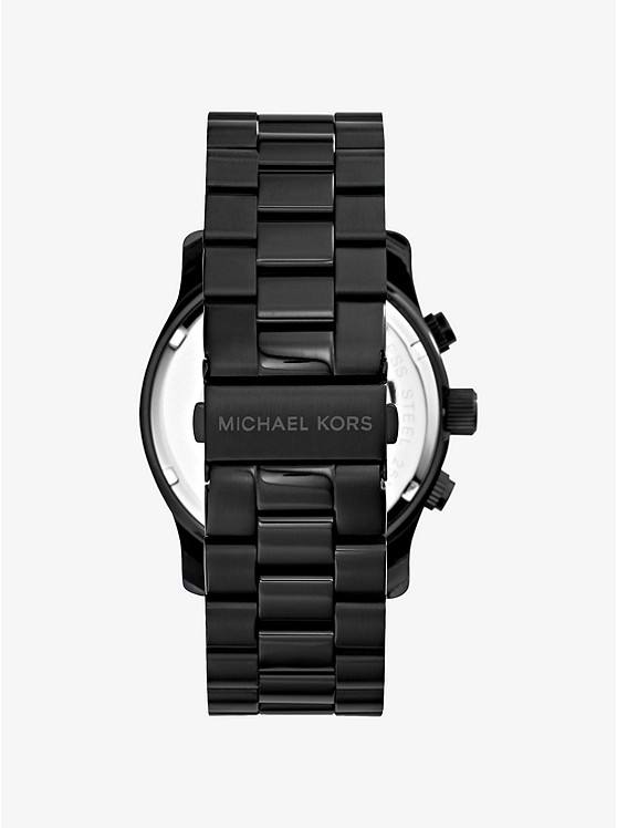 Каталог Oversized Runway Black-Tone Watch от магазина Michael Kors