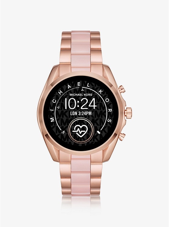 Каталог Bradshaw 2 Rose Gold-Tone and Acetate Smartwatch от магазина Michael Kors