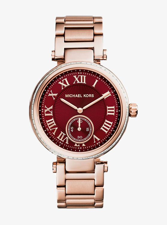 Каталог Skylar Gold-Rose-Tone Watch от магазина Michael Kors