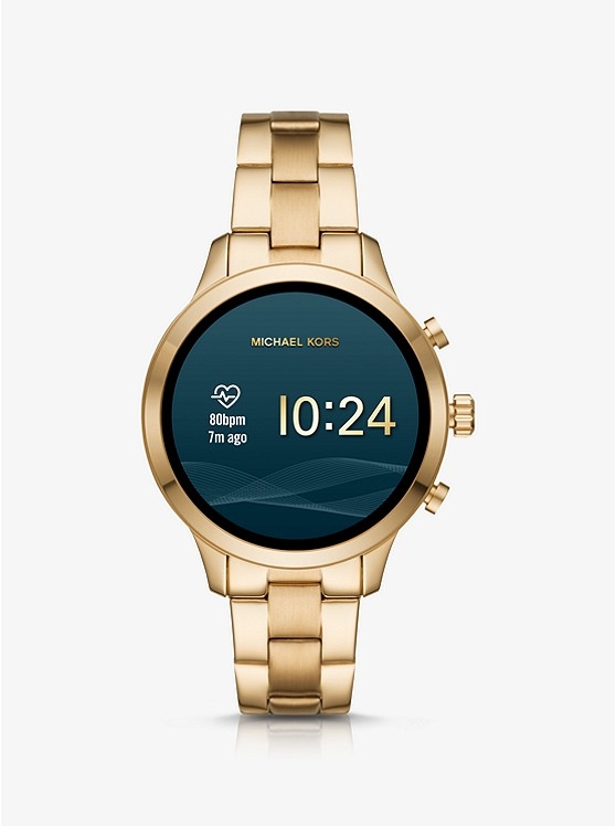 Каталог Runway Heart Rate Gold-Tone Smartwatch от магазина Michael Kors