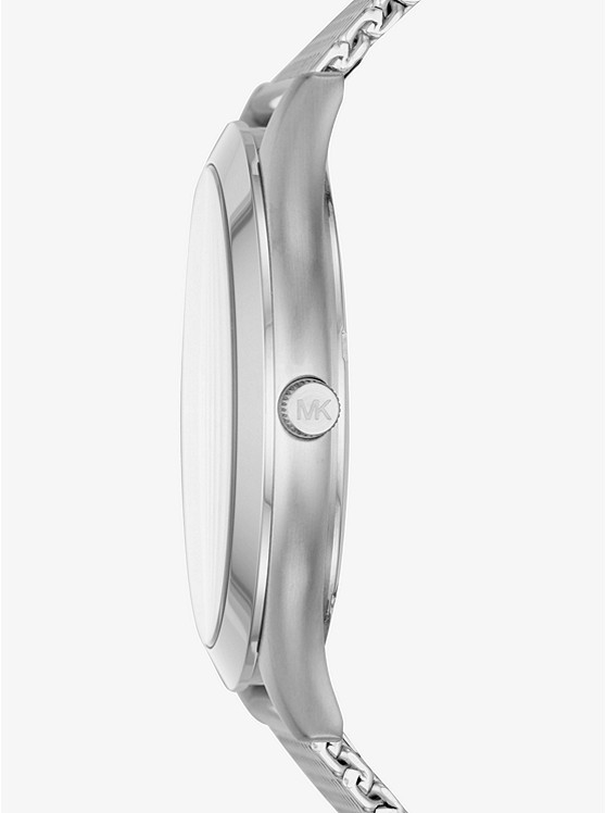 Каталог Oversized Slim Runway Silver-Tone Mesh Watch от магазина Michael Kors