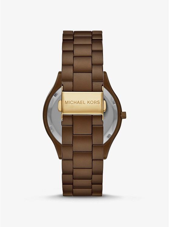 Каталог Slim Runway Brown-Tone Aluminum Watch от магазина Michael Kors