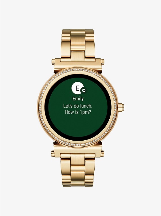 Каталог Sofie Pavé Gold-Tone Smartwatch от магазина Michael Kors