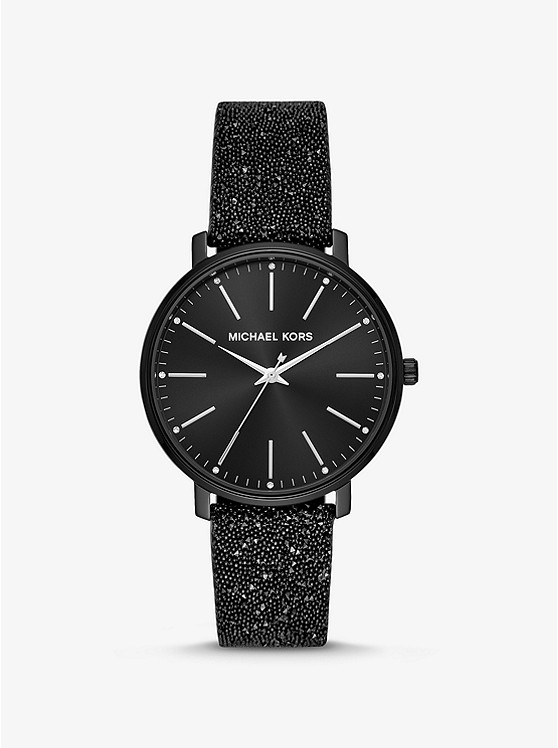 Каталог Pyper Black-Tone Swarovski® Crystal Embellished Watch от магазина Michael Kors