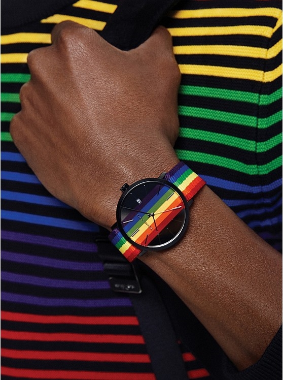 Каталог Blake Rainbow and Black-Tone Watch от магазина Michael Kors