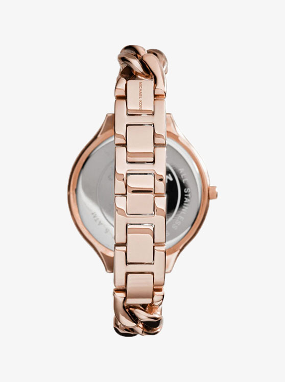 Каталог Slim Runway Gold-Rose-Tone Watch от магазина Michael Kors