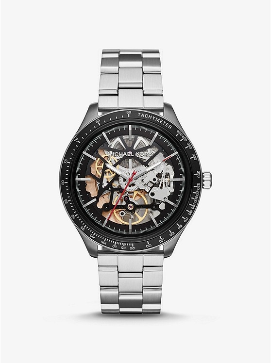 Каталог Oversized Merrick Silver-Tone Watch от магазина Michael Kors