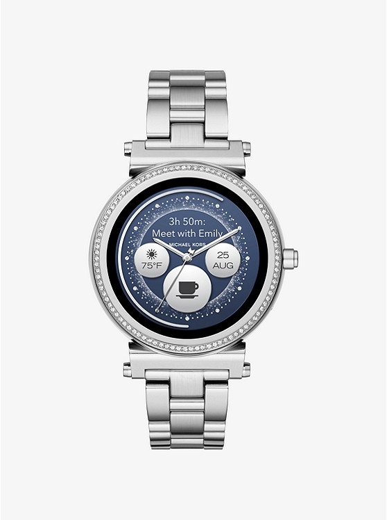 Каталог Sofie Pavé Silver-Tone Smartwatch от магазина Michael Kors