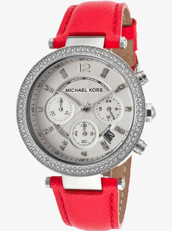 Каталог Parker Silver-Pink-Tone Watch от магазина Michael Kors
