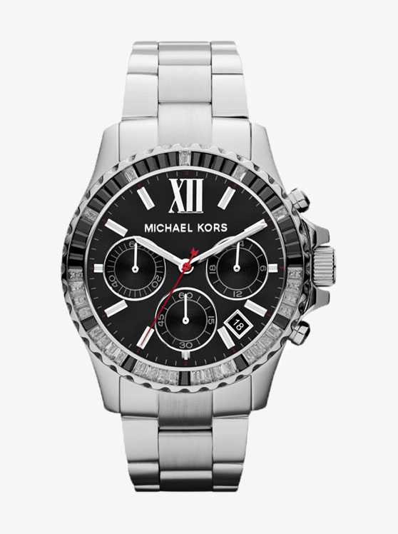 Каталог Everest Silver-Black-Tone Watch от магазина Michael Kors