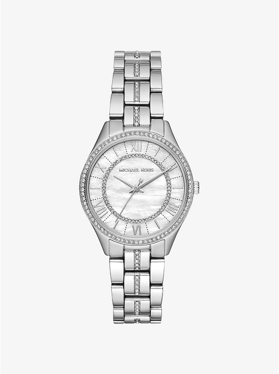 Каталог Mini Lauryn Pavé Silver-Tone Watch  от магазина Michael Kors
