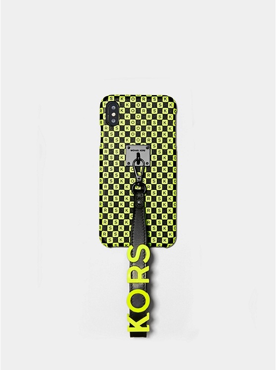 Каталог Neon checkerboard кожаный чехол c  браслетом и логотипом для iphone xs max от магазина Michael Kors