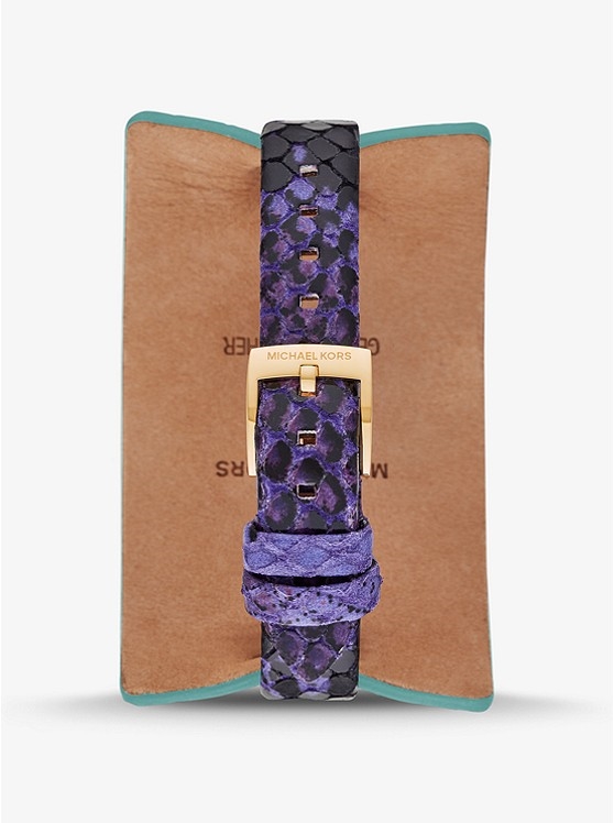 Каталог Willa Python-Embossed Leather and Marbled Acetate Watch от магазина Michael Kors