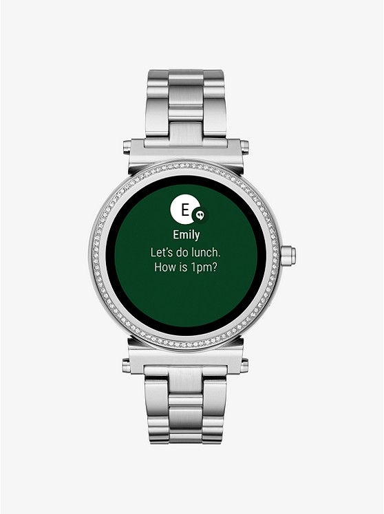 Каталог Sofie Pavé Silver-Tone Smartwatch от магазина Michael Kors