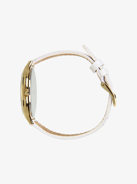 Каталог Runway Three-Hand Gold-White-Tone Watch от магазина Michael Kors