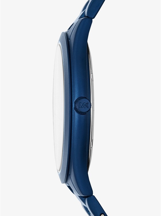 Каталог Slim Runway Blue-Tone Aluminum Watch от магазина Michael Kors